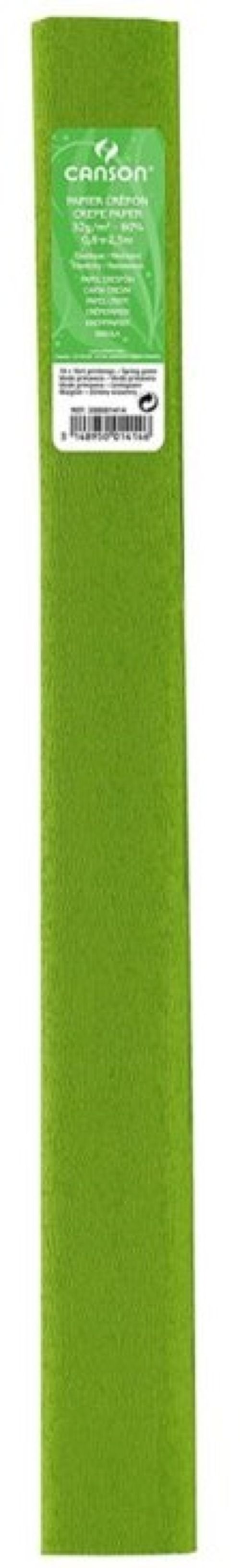 ROLLO CONTINUO PAPEL CRESPON 50X250CM VERDE PRIMAVERA 32G