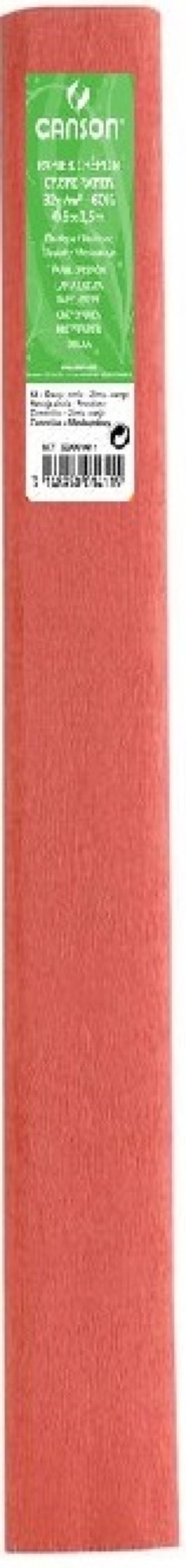 ROLLO CONTINUO PAPEL CRESPON 50X250CM CORAL 30G