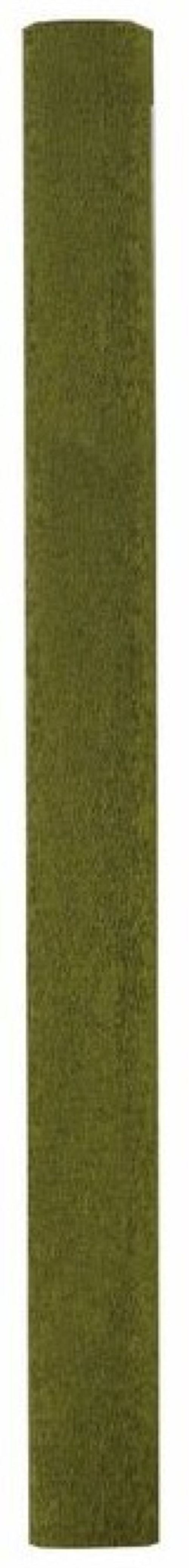 ROLLO CONTINUO PAPEL CRESPON 50X250CM VERDE CAQUI 32G