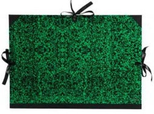Carpeta dibujo carton con lazos 52x72cm canson classic marmol verde