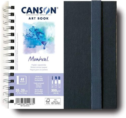 Cuaderno canson montval 15x15cm 24h 300g grano fino