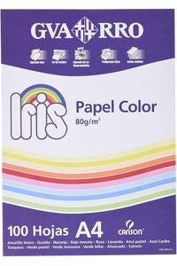 PAQUETE IRIS REPRO A4 100H 80G COLOR AZUL PASTEL GUARRO