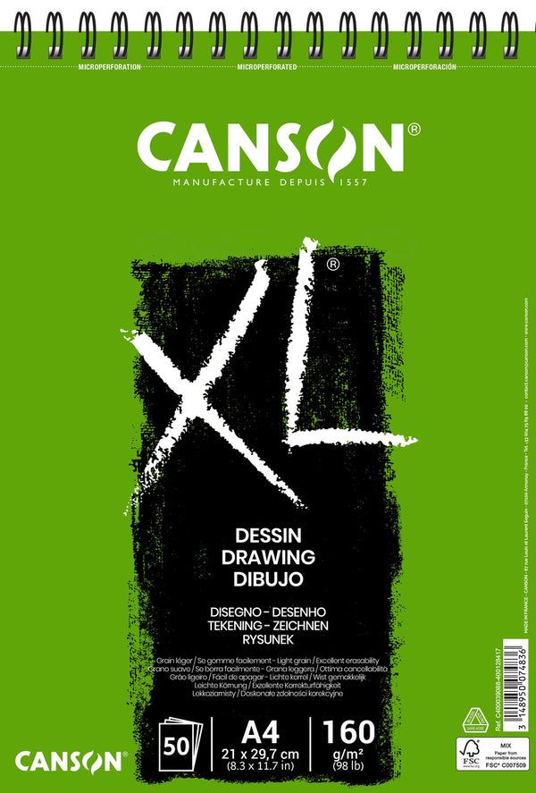 bloc dibujo Canson XL A4 50 hojas 160 gramos