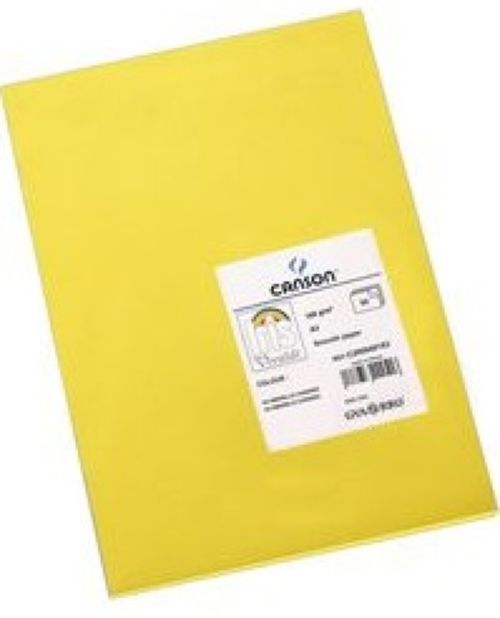 Paq 25 cartulinas iris 50x65 cm. color amarillo 185 g.