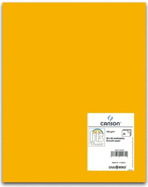 Paq 25 cartulinas iris 50x65 cm. color cuero 185 g.