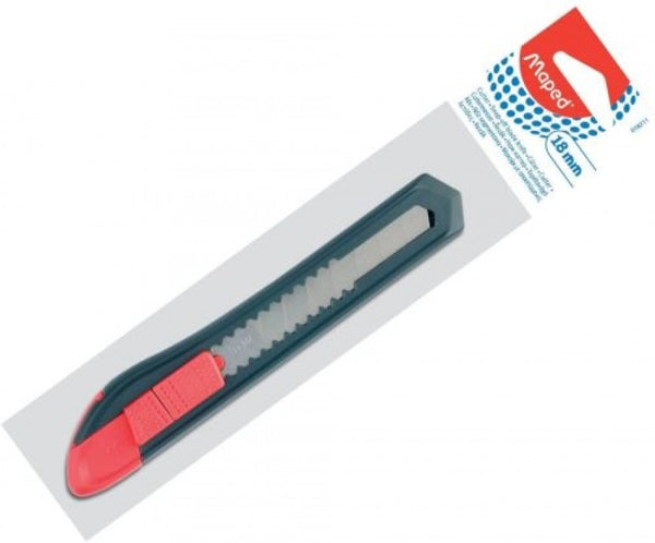 CUTTER PLASTICO 18MM CON BLOQUEO STAR MAPED
