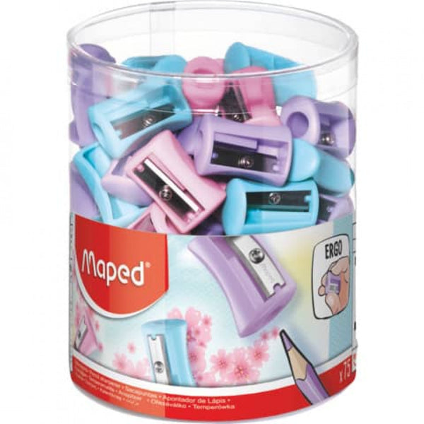 Expositor 75 afilalapices plastico 1 uso vivo pastel maped