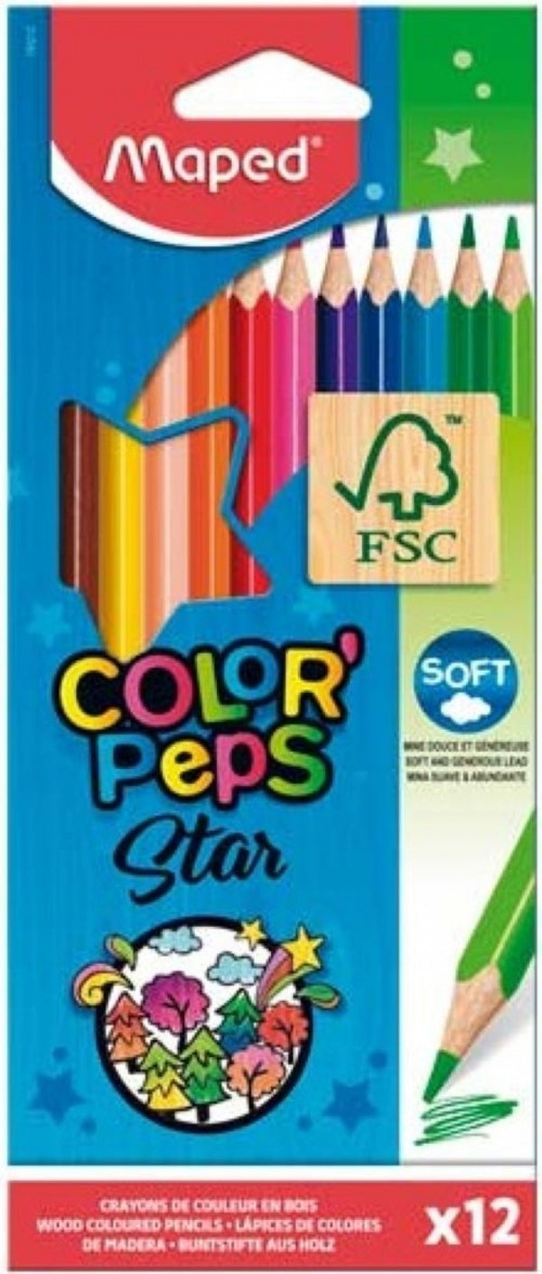 ESTUCHE 12 LAPICES DE COLORES COLOR'PEPS MAPED