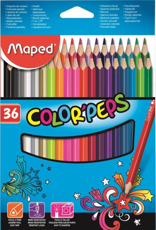 Estuche 36 lapices de colores color peps maped