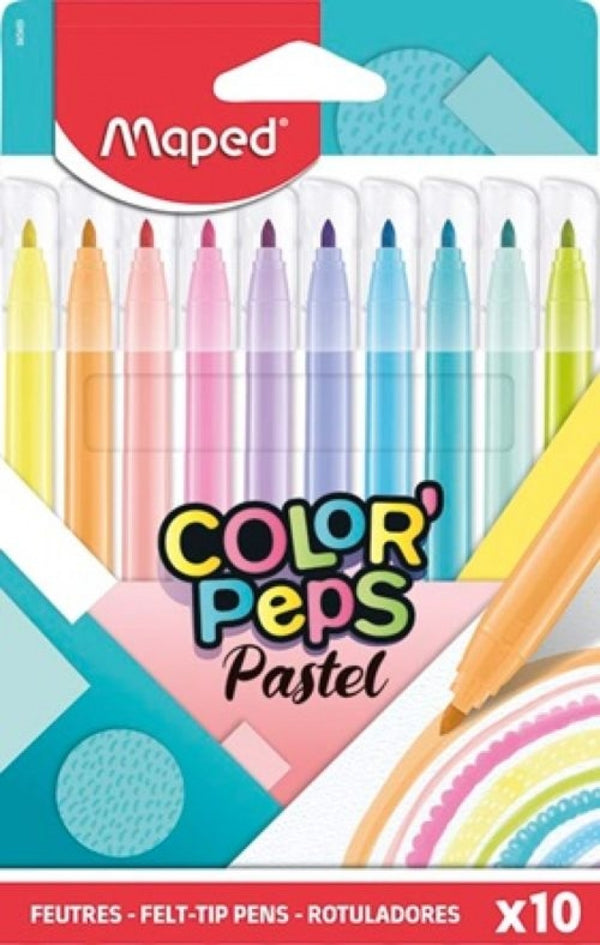 Estuche 10 rotuladores color'peps pastel maped