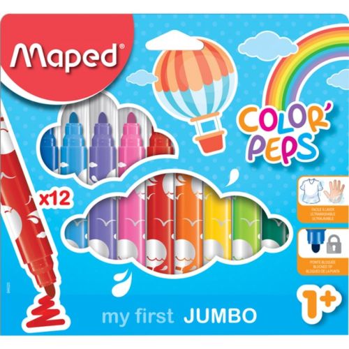 Estuche 12 rotuladores color'peps early age jumbo maped