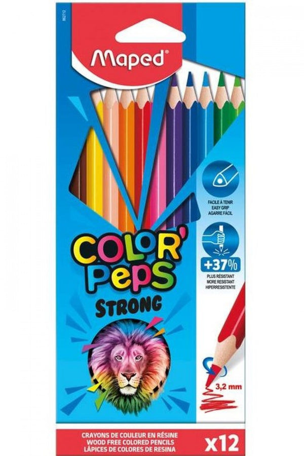 ESTUCHE 18 LAPICES DE COLORES COLOR'PEPS STRONG MAPED