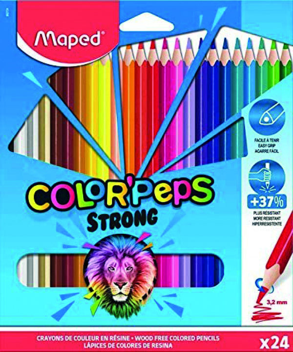 ESTUCHE 24 LAPICES DE COLORES COLOR'PEPS STRONG MAPED