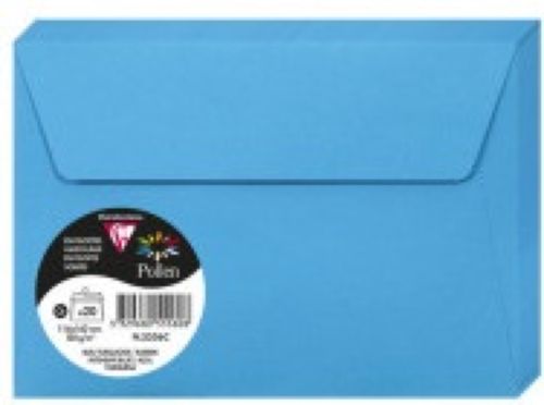 Paq/20 sobre pollen 114x162 color azul turquesa