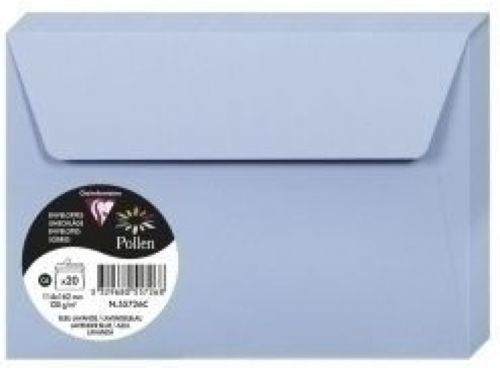 PAQ/20 SOBRE POLLEN 114X162 AZUL LAVANDA