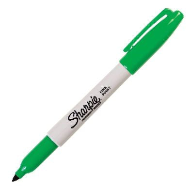C/12 ROTULADOR SHARPIE PUNTA FINA VERDE PERMANENTE