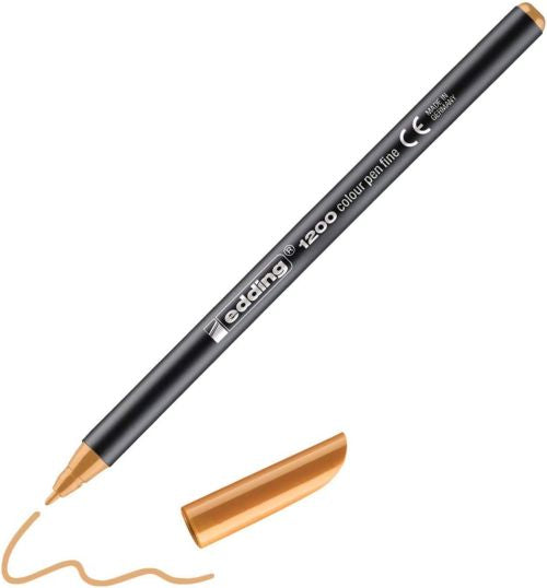 c/5 rotulador edding 1200 naranja claro 16 punta de fibra