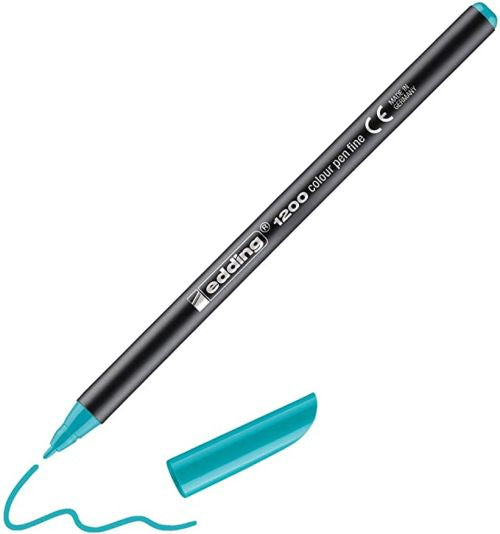 c/5 rotulador edding 1200 azul turquesa 14 punta de fibra