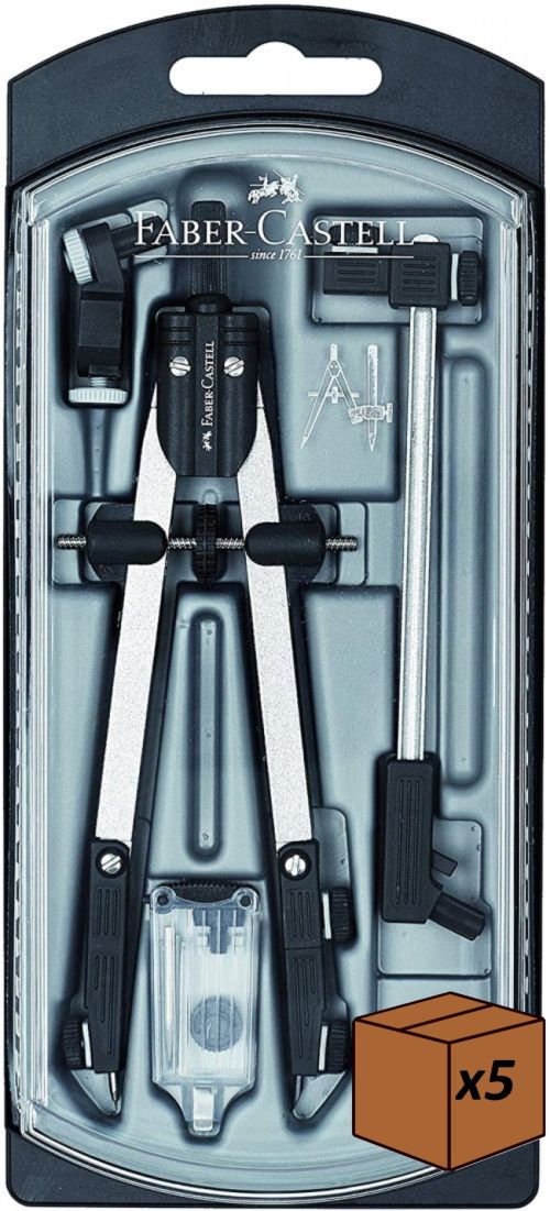 (pack 5u.) compas de ajuste rapido con alargadera y adaptador universal