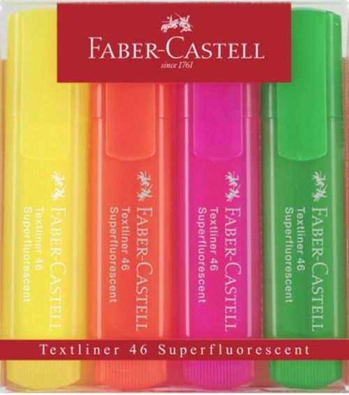 ESTUCHE 4 MARCADORES FLUORESCENTES TEXTLINER 46 SURTIDOS