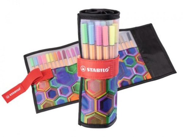 Estuche 25 colores rollerset Arty stabilo point 88
