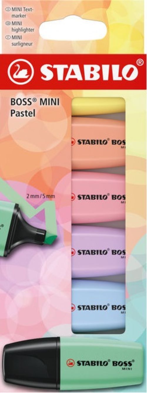 ESTUCHE 6 MARCADORES STABILO BOSS PASTEL MINI