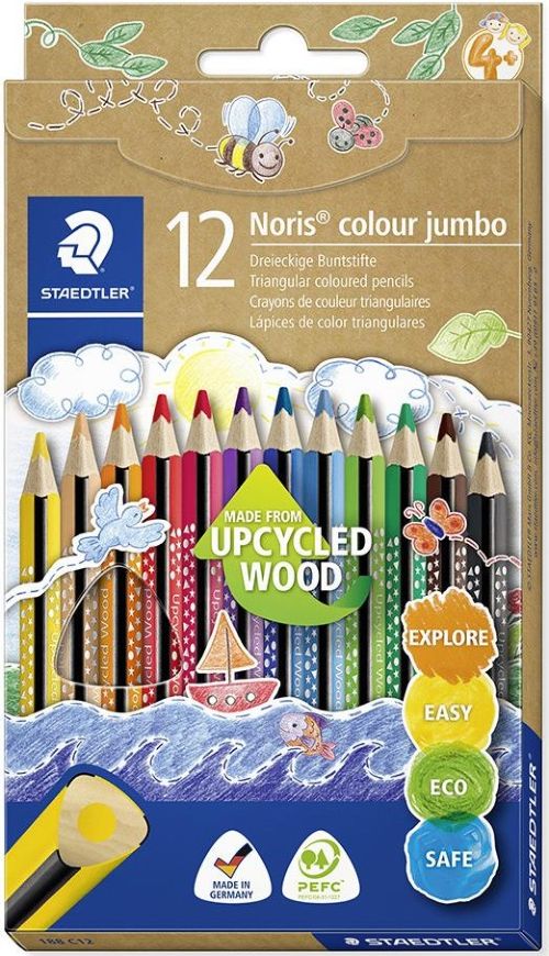 ESTUCHE 12 LAPICES STAEDTLER NORIS COLOUR JUMBO 188