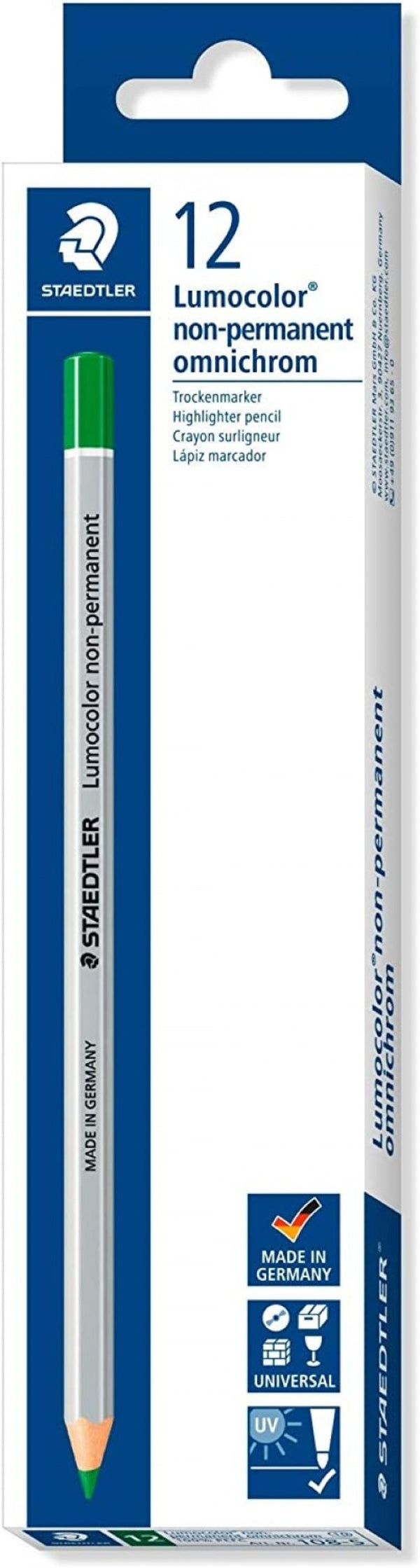 C/12 LAPICES ESPECIALES OMNICHROM 108 VERDE STAEDTLER