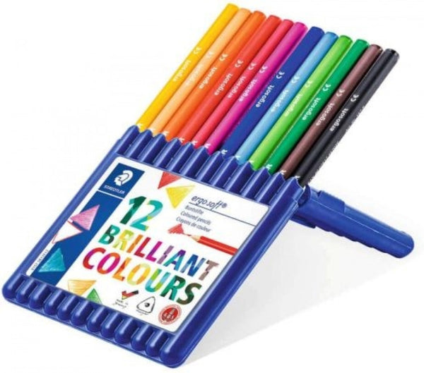Estuche 12 lapices de colores surtidos ergosoft 157 triangulares