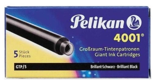 C/5 CARTUCHO TINTA PELIKAN LARGO NEGRA 4001