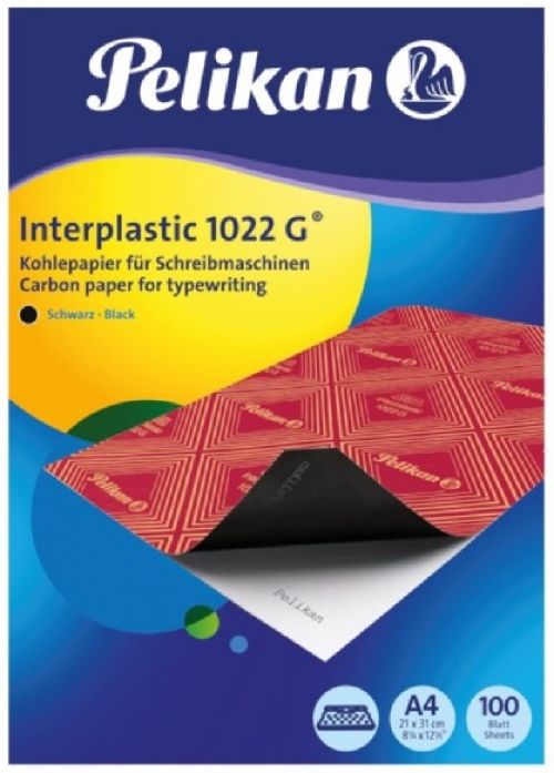 PAQ/100 HOJAS PALE CARBON A4 NEGRO INTERPLASTIC 1022 G