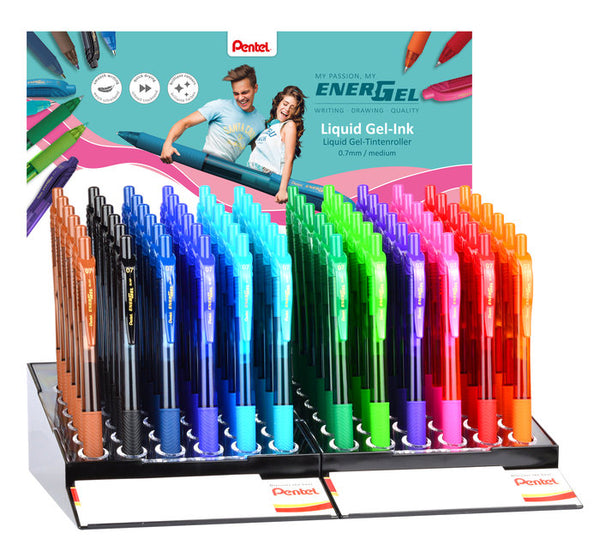 Exp 72 boligrafo energel x 107 0,7mm retráctil colores surtidos