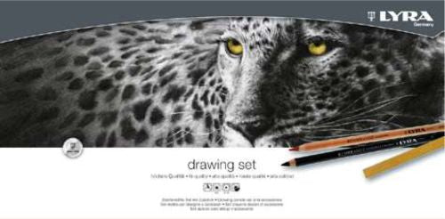 Set dibujo lyra 47 piezas caja de madera