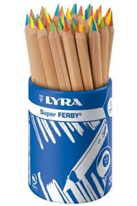 Bote 36 lapices lyra super ferby 4 colores natural