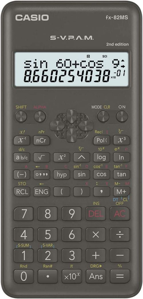 Calculadora cientifica fx82ms2 casio 240 funciones 2 lineas