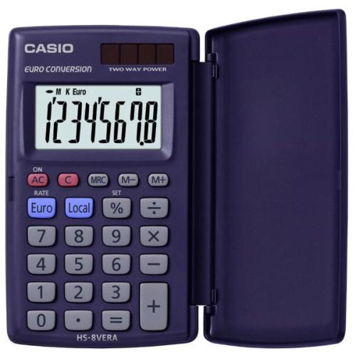 CALCULADORA BASICA HS-8VERA SOLAR/PILAS CASIO