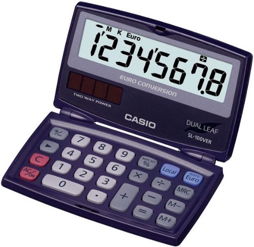 CALCULADORA BASICA SL-100VERA SOLAR/PILAS CASIO