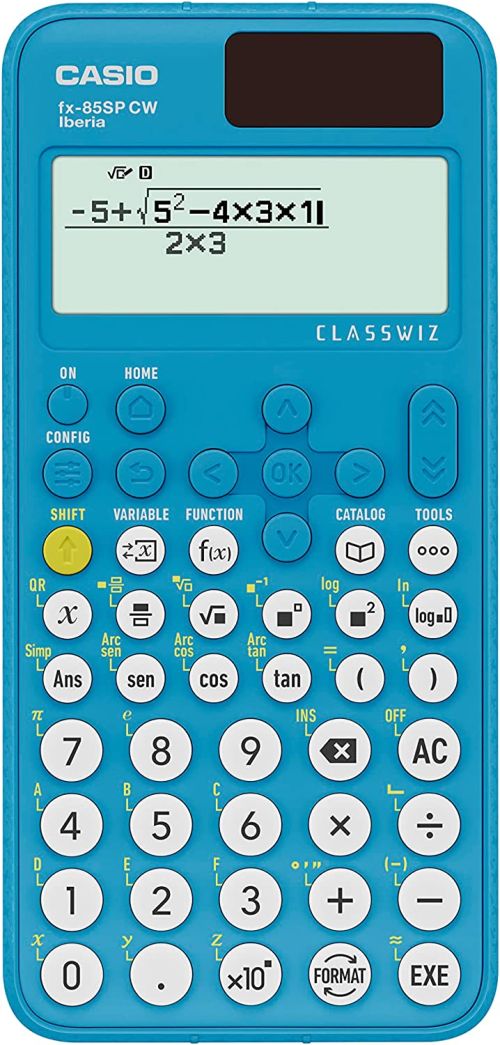Calculadora científica fx-85 spcw azul classwiz solar 300 funciones