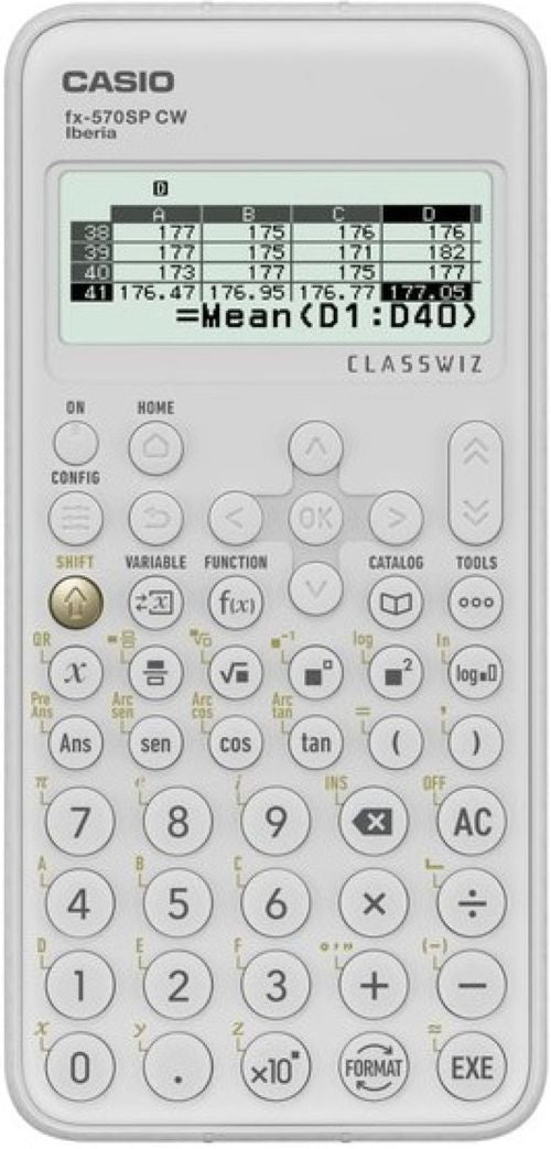 Calculadora científica fx-570 spcw blanca classwiz 570 funciones