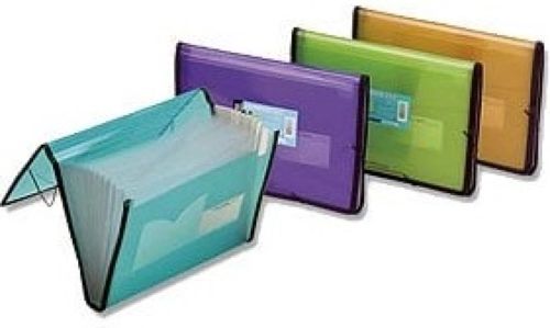 Carpeta fuelle a4 color naranja polipropileno 12 departamentos con ribete y cierre con gomas