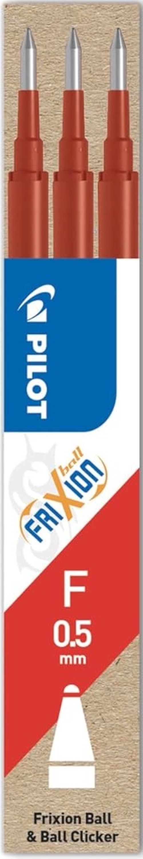 C/12 estuches 3 recambios boligrafo frixion rojo 0.7 mm pilot