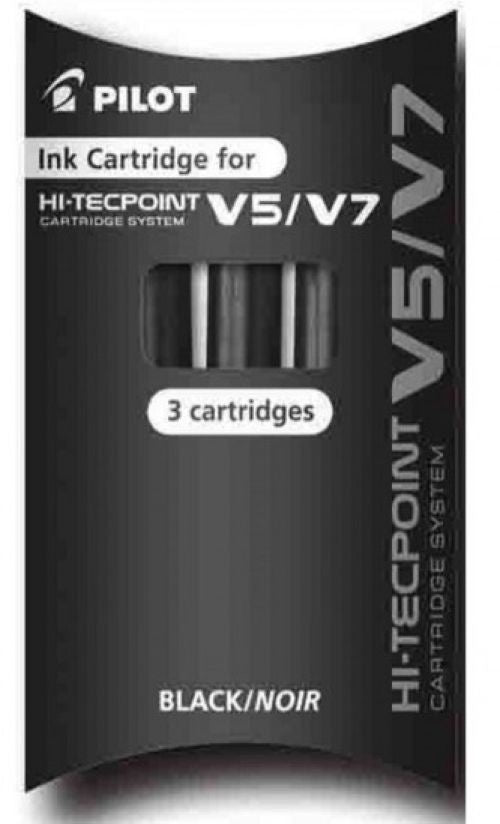 PAQ/3 RECAMBIOS TINTA PILOT V5/V7 NEGRO