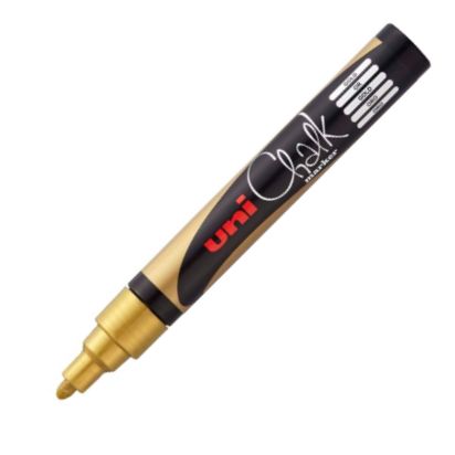 ROTULADOR TIZA LIQUIDA ORO UNI-CHALK MARKER PWE M5