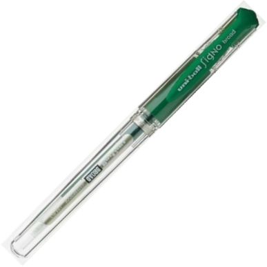 C/12 boligrafos uni-ball signo broad verde 1mm
