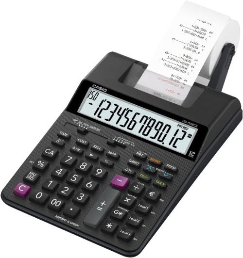 CALCULADORA IMPRESORA HR-150RCE PANTALLA 12 DIGITOS NEGRA