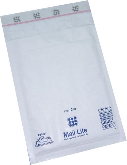 PAQ/10 BOLSA BLANCO ACOLCHADA AK-13 AUTOADHESIVA 150X215MM