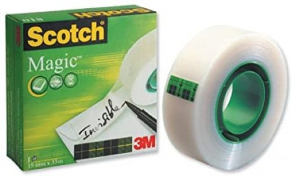 Pack 12 rollos cinta magica invisible Scotch 33mx12mm
