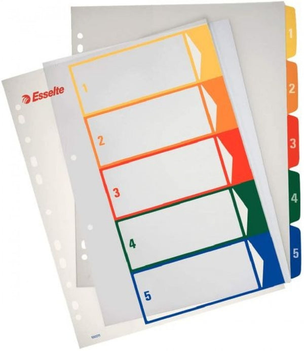 BOLSA INDICE A4 IMPRIMIBLE 1-5 POSICIONES POLIPROPILENO