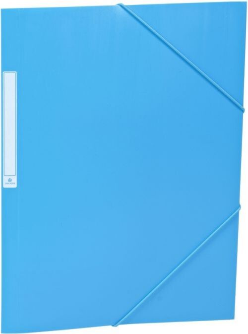 PAQ/10 CARPETAS GOMAS SOLAPAS Fº AZUL CLARO PP OPACA