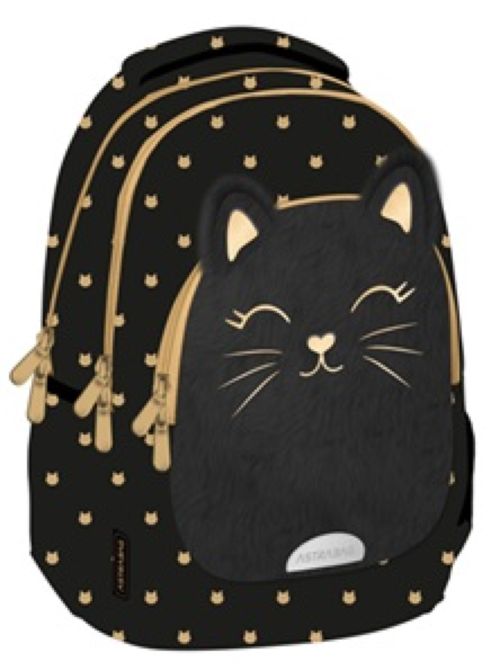 MOCHILA ASTRABAG FLUFFY KITTY BLACK AB330